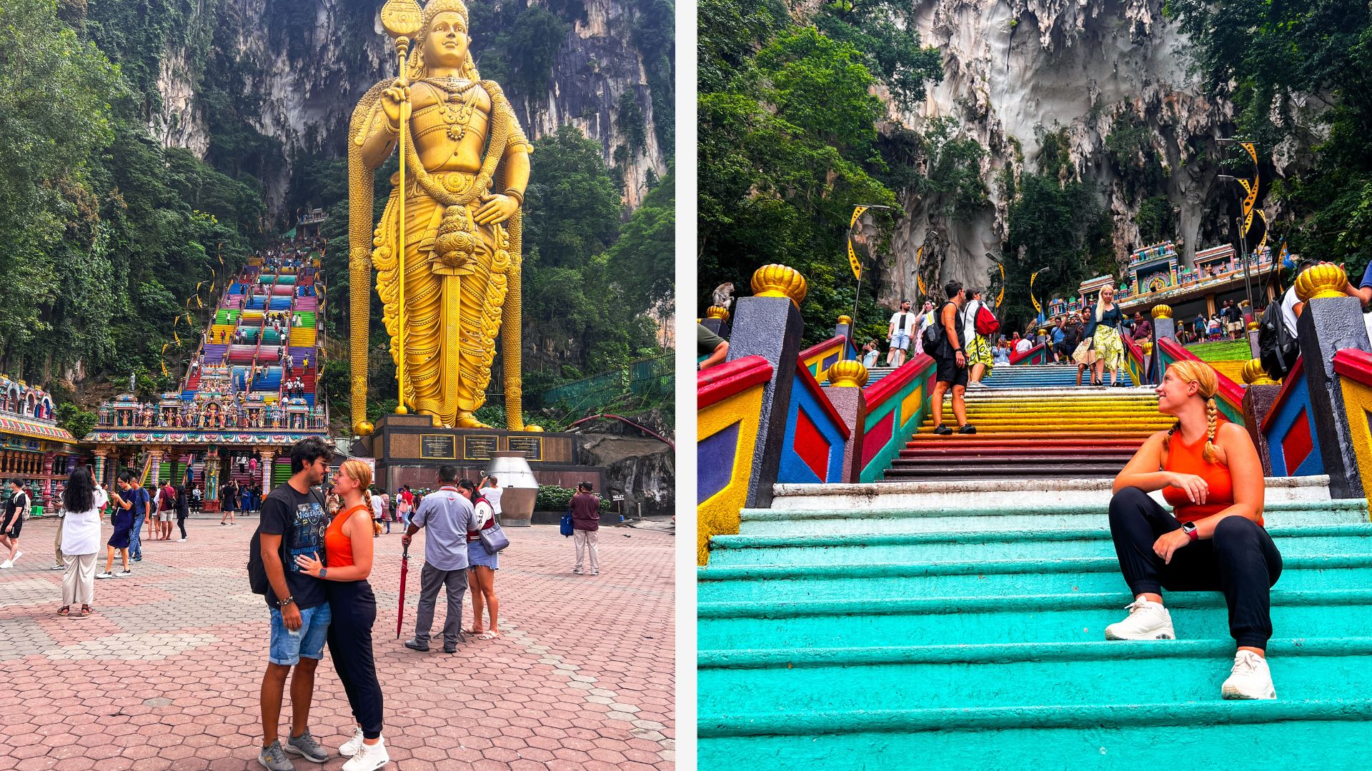 Batu caves e scale colorate credit to @wanderlustabout